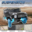 Aosom 12V Kids Electric Car, Mercedes Benz G500 Licensed Battery Powered Ride on Truck for Kids with Remote Control, Headlights, Music, Suspension & Storage for Boys and Girls, Black by TinyTreasures Baby Boutique
