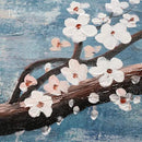 3 Piece Wall Art Hand-Painted Framed Flower Oil Painting On Canvas Gallery Wrapped Modern Floral Artwork for Living Room Bedroom Décor Teal Blue Lake Ready to Hang 12"x16"x3 panel by CozyNest Decor