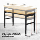 48” Adjustable Workbench，Heavy Duty Wood Work Bench 2000 Lbs Load Capacity,Work Table for Garage, Workshop, Office, Home by GreenHaven Gardens