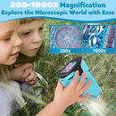 1000X Pocket Microscope for Kids - 4K 2.0" Screen, Digital Mini Scope with Slides Kit, Rechargeable Lab Handheld Portable Microscopes for Kids 4-12 Students Teens by TinyTreasures Baby Boutique