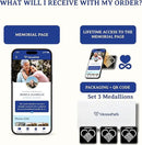 3 pcs QR Memorial Plaque and Memorial Webpage - Cemetery Plaques for Grave, Cemetery Qr Code, Memorial Qr Code for Headstone, Memorial Plaques, Memorial Gifts for Loss of Loved One by GreenHaven Gardens