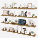 Axeman Picture Ledge Shelf, Floating Shelves for Wall Decor Set of 6, 55 inch Floating Wall Mounted Shelves, Shelves with Lip for Living Room, Bedroom, Nursery, Bathroom, Kitchen, Rustic Brown by TinyTreasures Baby Boutique