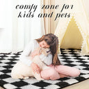 Super Soft Rug for Bedroom, 5x7 Ft Black and White Area Rug Classic Checkered Shaggy Anti-Skid High Pile Soft Fluffy Rug Fuzzy Carpet for Living Room Bedroom Kids Room Nursery, Dorm Home Decor by TinyTreasures Baby Boutique