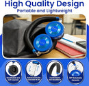 Puro Sound Labs JuniorJam Plus Volume-Limiting Wireless Bluetooth Headphones for Kids, Secure Audio with Adjustable On-Ear Design, 22-Hour Battery, Ideal for Tablets, Smartphones & PCs - Blue by TinyTreasures Baby Boutique