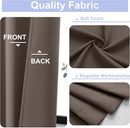 Simplebrand Ava Brown Short Blackout Curtains for Bedroom 45 Inches Long 2 Panels Set, Solid Thermal Insulated, Energy Saving Window Treatment Curtains Blackout Drapes, W40 x L45 Inch, Brown by TinyTreasures Baby Boutique