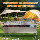 Stainless Steel Electric Barbecue Grill, Automatic Rotating, Adjustable Width for BBQ (G500) by GreenHaven Gardens