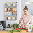 Spice Rack Wall Mount, Wall Spice Organizer for Kitchen Cabinet Door, Pack of 4 Hanging Spice Rack for Wall Saving Kitchen Space, Light Blue by CozyNest Decor