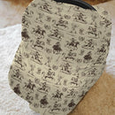 Vintage Cowboy Car Seat Cover for Baby Western Horses Boots Hats Guitar Stretchy 5-in-1 Covers Adjustable Car Canopy Breastfeeding Cover Country Western Breathable Nursing Cover-Up by TinyTreasures Baby Boutique