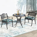 LVTXIII Patio Chair Cushions 22"x22"x3", Water-Repellent Outdoor Seat Cushions for Patio Furniture, Square Chair Pads with Ties for Home Garden Decoration, Set of 2, Blue Salmone Tropical by GreenHaven Gardens