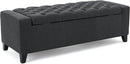 Christopher Knight Home Hikaru Fabric Storage Ottoman, Dark Grey Dimensions: 20.50”D x 51.00”W x 17.00”H by CozyNest Decor