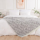 NEXHOME PRO Leopard Soft Blanket, Fuzzy Throw Blanket for Couch Bed Sofa Picnic, Knit Blankets for Women Gifts Grey 50 x 60 inches by TinyTreasures Baby Boutique