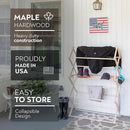 Pennsylvania Woodworks Clothes Drying Rack: Solid Maple Hard Wood Laundry Rack for Baby Clothes, Hand Towels, Delicates & More, Durable Small Folding Drying Rack, Made in USA, No Assembly Needed by CozyNest Decor