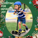 Besrey Kick Scooter for Kids Ages 3-10, 3-Wheel Folding Scooter with Adjustable Height, LED Light Wheels, Extra Wide Deck for Outdoor Activities by TinyTreasures Baby Boutique