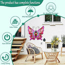 Solar Garden Light, Metal Butterfly Wall Art, 19" Large Hanging Decor for Garden Patio Fences Porch Yard Art Outdoor Wall Decor, Weatherproof Decorative Lighting, Housewarming Wedding Birthday Gift by CozyNest Decor