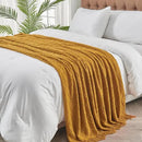 inhand Knitted Fall Throw Blanket for Couch and Bed, Knit Fall Decor Halloween Blanket with Tassel, Brown Lightweight Decorative Farmhouse Warm Woven Blankets and Throws for Women, 60"x80" by CozyNest Decor