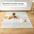 Lillefolk Baby Play Mat for Floor – 6x6ft Boho | Soft Non Toxic Premium EVA Foam Tiles for Tummy Time, Crawling & Playroom – Waterproof Interlocking Floor Mat for Babies & Toddlers (9 Tiles) by TinyTreasures Baby Boutique
