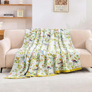 Boho Throw Blanket for Bed, 100% Cotton Soft Rustic Quilt Fall Blanket, 80"x90" Floral Printed Farmhouse Decor Bed Blankets, All Season Rustic Reversible Bohemian Throw Quilt by CozyNest Decor