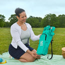 Bright Starts Pop 'N Sit Portable Booster, Indoor/Outdoor Use, Floor Seat with Feeding Tray, Teal, 6 Mos - 3 Yrs by TinyTreasures Baby Boutique