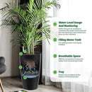 22" Tall Round Planter Set of 2, Self Watering Pots for Indoor Plants, Large Flower Pot Outdoor with Built-in Drainage and a Water Level Monitor, for Patio, Porch, Living Room, or Home Office, Black by CozyNest Decor