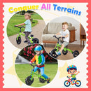 Ancaixin 3 in 1 Toddler Tricycles for 2-5 Years Old Boys and Girls with Detachable Pedal and Bell | Foldable Baby Balance Bike Riding Toys for Kids | Infant Birthday New Year Red by TinyTreasures Baby Boutique