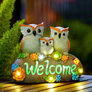 Nacome Solar Owl Statues for Garden Decor: Welcome Sign Outside Lawn for Patio/Balcony/Yard Art/Lawn Ornament House Warming Gifts for Mom/Women by GreenHaven Gardens
