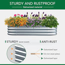 Raised Garden Bed -5×3×1ft Galvanized Planter Box for Outdoor Gardening and Planting, Ideal for Vegetables and Plants by GreenHaven Gardens