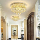 Mini Chandelier Modern Crystal Chandeliers for Hallway LED Flush Mount Ceiling Light Dimmable Light Fixture for Dining Room Living Room Bedroom by CozyNest Decor