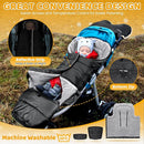 Orzbow Universal Stroller Bunting Bag with Extra Footmuff for Toddler, Kids, Warm Waterproof Stroller Blanket, Winter Cover, Baby Bunting Bag - Protect Babies from Cold Winds, Black by TinyTreasures Baby Boutique