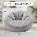 Hobestluk Bean Bag Chairs Large Bean Bag Couch for Adults Stuffed Sofa Chair Comfy Giant Bean Bag Chair with Spacious Design for Reading, Playing or Relaxing (Grey) by CozyNest Decor