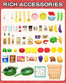 33.8IN Kids Kitchen Playset, 63 PCS Kid Play Kitchen with Realistic Lights & Sounds, Spray Sink Toy Kitchen Accessories, Pretend Food Toys Kitchen for Boys Girls Toddlers(Pink) by TinyTreasures Baby Boutique