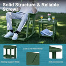 Outdoor Side Table - 2-Tier Storage All Weather Outdoor End Table for Patio - HDPE Morden Easy Maintenance Adirondack Side Table for Pool Porch Balcony Garden Lawn Backyard Outside Indoor by GreenHaven Gardens
