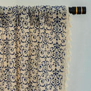 Sutuo Home Boho Curtain 84 Inches Length Semi-Blackout Bohemian Damask Moroccan Florals Print Darkening Curtains Tassels, Rod Pocket Window Treatment Drapes for Bedroom, 1 Panel 59" W x 84" L, Blue by CozyNest Decor