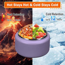 13.5oz Kids Thermos for Hot Food, Insulated Vacuum Food Jar with Buckle Lid, Stainless Steel Wide Mouth Leak Proof Insulated Lunch Container for School Picnic Travel,Purple by TinyTreasures Baby Boutique