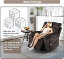 4 OKIN Motor Power Lift Recliner Chair for Elderly Adults Extra Large Lay Flat Recliners with Massage Heat, Adjustable Head-Back-Lumbar-Leg-Support, Extended Footrest, 2 Cup Holders by CozyNest Decor