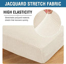 H.VERSAILTEX Super Stretch Individual Seat Cushion Covers Sofa Covers Couch Cushion Covers Slipcover Sets Thick Jacquard Textured Twill Fabric (1 Piece Chair Cushion Cover, Natural) by CozyNest Decor