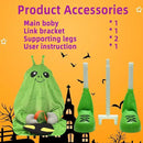 32" Front Porch Light up Halloween Figure Décor, Kit Standing Trick or Treat Indoor and Outdoor Decorations-Alien by CozyNest Decor