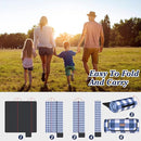 HX&OD Outdoor Picnic Blanket, Extra Large, 80''x60'' Waterproof Foldable Blankets Gingham Picnic Mat for Beach, Camping Grass Lawn Park Accessories Cute Couple Ideas Wedding (Blue, 80”x60”) by TinyTreasures Baby Boutique