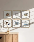 HAUS AND HUES Modern Oak Wood Picture Frame, Beige, 10x10 inches, Matted, Set of 6, Gallery Wall Frame by CozyNest Decor