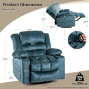 Recliner Chair Rocker Modern Ergonomic Lounge 360 Degree Swivel Single Sofa Seat Living Room Lounge Recliners on Clearance Foam Filling by CozyNest Decor