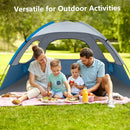 NXONE Beach Tent Sun Shade Shelter for 3/4/6 Person Person with UV Protection, Extended Floor, 3 Mesh Roll Up Windows & 8.0/8.5mm Fiberglass Rods丨Carry Bag Included by TinyTreasures Baby Boutique