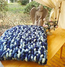 DDL&HEXI Chunky Chenille Blanket 100% Hand Knit with Jumbo Chenille Yarn (50"x60") Super Soft Large Throw Bed Blanket for Couch, Sofa, Home Decor - Machine Washable (03) by CozyNest Decor