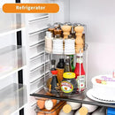 2 Tier Lazy Susan Turntable for Cabinet,Countertop,Pantry,9.5"W Spinning Seasoning Organizer,Double Rotating Kitchen Spice Rack Organizer and Condiments,Medicine,Vitamin Bottle Organizer Carousels,2Pc by CozyNest Decor