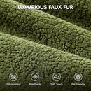 ovios 58" Oversized Round Chair Lounge Chaise Indoor, No Assembly Required, Cloud Large Circle Chair with Plush Fuax Fur, Fluffy Modern Sleeper Sofa Bed for Reading Yoga, Green (Cloud Velvet) by CozyNest Decor