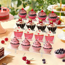 Acrylic Display Riser Stand Shelf Clear 4 Tier Cupcake Stand Perfume Display Holder Figures Desktop Decoration and Organizer Showcase Toys Retail Display Rack Candy Dessert Buffet 4 Steps Collection by CozyNest Decor