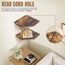 Corner Shelf Wall Mount, Floating Corner Shelves, Set of 4 Corner Wall Shelf Organizer, Rustic Wood Wall Storage Display Shelves for Living Room Bedroom Bathroom Kitchen, Rustic Brown by CozyNest Decor