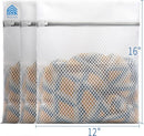 Muchfun 3Pcs Durable Honeycomb Mesh Laundry Bags for Delicates 12 x 16 Inches (3 Medium) by TinyTreasures Baby Boutique