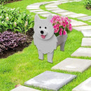 Samoan Dog Planter Plant Pots,Cute Garden Dog Flower Planter,Dog Planters Birthday Gifts for Women,Office,Indoor/Outdoor Decor（9.45 * 6.77 * 13.46in） by GreenHaven Gardens