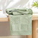 Amélie Home Chenille Knit Throw Blanket for Couch, Checkered Texture Decorative Soft Blanket for Sofa, Bed & Living Room, 60"x80", Sage Green by CozyNest Decor