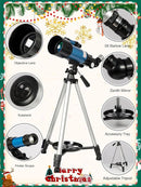 Telescope for Adults Astronomy Beginners - 70mm Aperture and 400mm Focal Length Professional Refractor Telescope with Remote Great Astronomy for Christmas with Package, Blue by TinyTreasures Baby Boutique