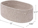Cute Shelf Basket to Store and Organize Household Items/Baskets&Bins for Daily Storage &Organizing/Woven Rope Basket for Living Room, Playroom/Small Oval-13x8.66x5.11’’,3 Packs Light Brown by TinyTreasures Baby Boutique